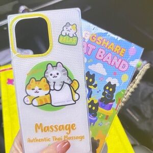 Cute Cat Phone Case with Relaxing Design